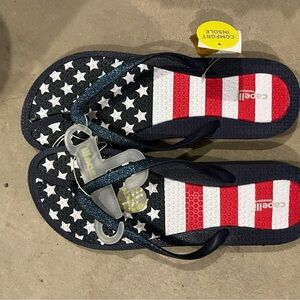 Capelli of New York Blue and Red Patriotic Sandals size 11